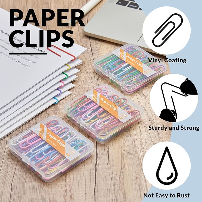 NEEWAY Colorful Large Paper Clips, 2 Inch Jumbo Paper Clips, 3 Pack of 50 - Image 4