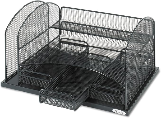 Safco Products 3252BL Onyx Mesh Desktop Organizer - Image 5