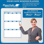 Sky Blue 12 Section Task, Objective and Goals Planning System Vertical 36" Tall - Image 3