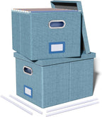 2 Pack File Storage Organizer, Filing Box, Portable File Box by Oterri