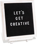 Felt Letter Board with Stand, 10x10 inch Changeable Letterboard and Message by Destop