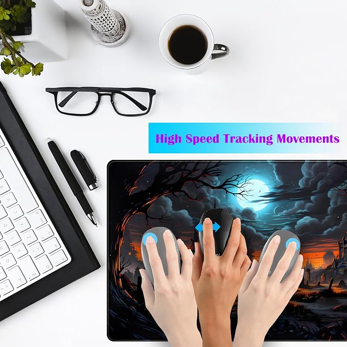 Dark Fantasy Castle Desk Pad Extended Gaming Mouse Pad, XXL Large Computer - Image 3