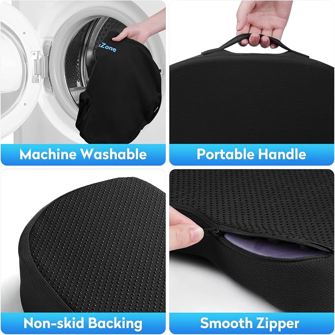CushZone Seat Cushion, Memory Foam Cushion - Image 4