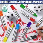 Fuutreo 16 Pcs Jumbo Size Permanent Markers Bulk Large Chisel Tip Permanent - Image 7