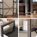 SUPERJARE Triple 6 Tier Bookshelf, Bookcase - Image 7
