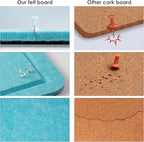 Bulletin Board, 24 x 18 inches Felt Board Decorative Pin Board, Cork Board - Image 5