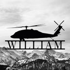 Personalized Metal Airplane Wall Art, Airplane Name Sign, Customized Pilot Name - Image 2
