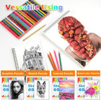 3-Pack 50 Sheets 9" x 12" Sketch Book, Spiral Bound Art Sketchbook, Bulk School - Image 3