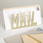 MyGift Mail Holder Organizer Countertop Modern Brass Metal - Image 2