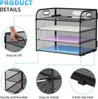 Marbrasse 4 Tier Paper Organizer Letter Tray - Image 4