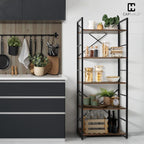 CAPHAUS 5 Tier Bookshelf, 24 Inch Width Free Standing Shelf, Bookcase Shelf - Image 4