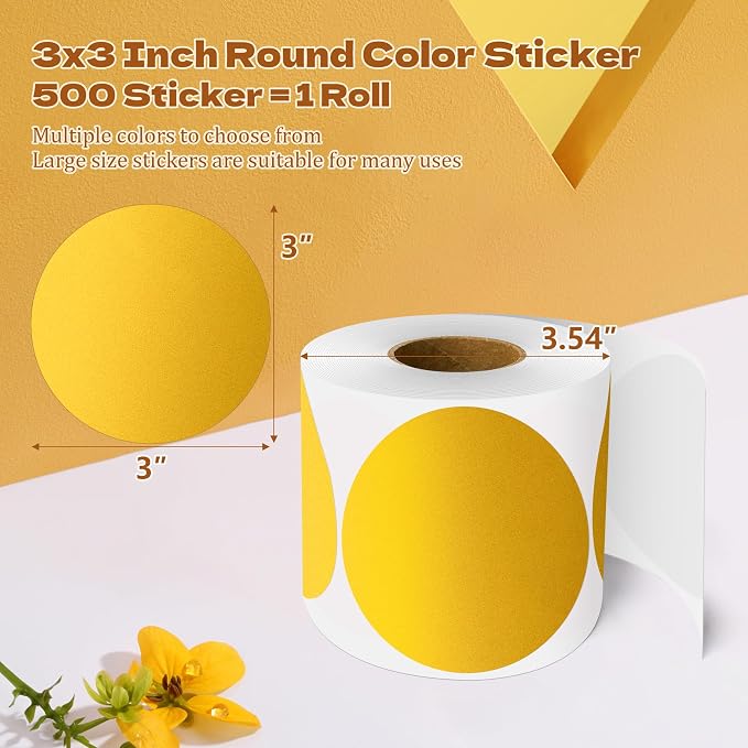 3 Inch Round Color Coding Labels - Image 2
