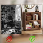 ChooChoo 4 Cube Storage Organizer, Wooden Bookcase - Image 8