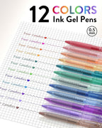 Four Candies 12Pack 0.5mm Quick Dry Retractable Gel Pen Set, Cute Transparent - Image 7