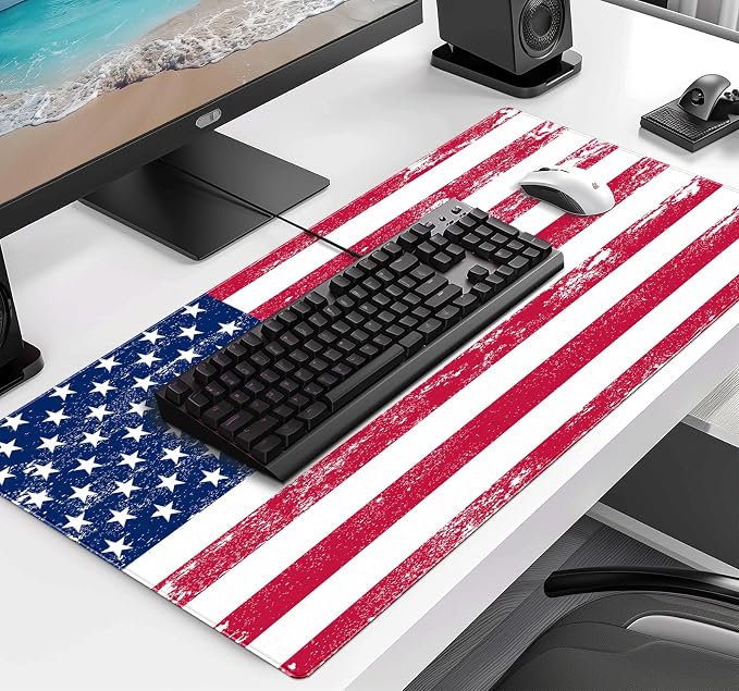American Flag XXL Extended Mouse Pad, Laptop Pad, Waterproof, Non Slip - Image 3