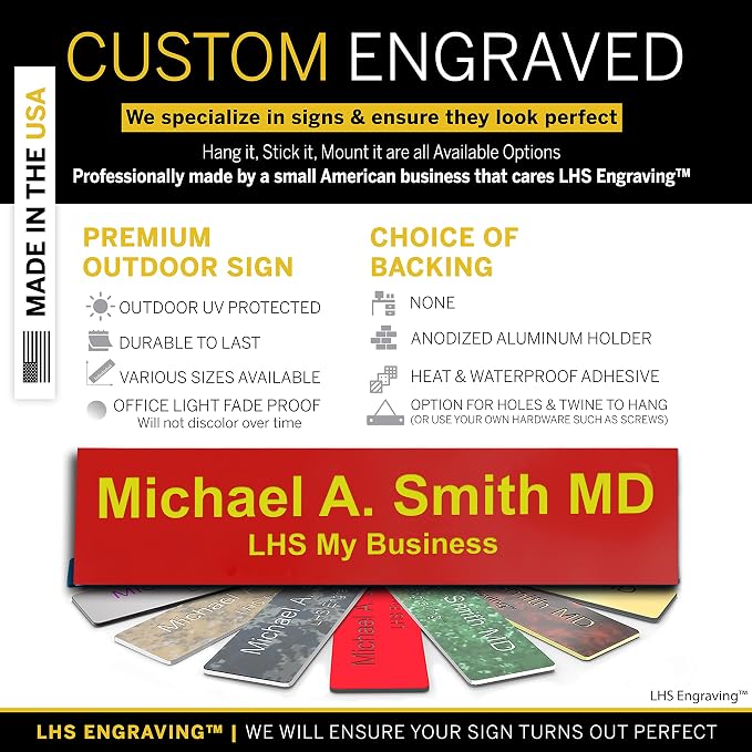Custom Name Plate with Choice of Mounting - Image 2
