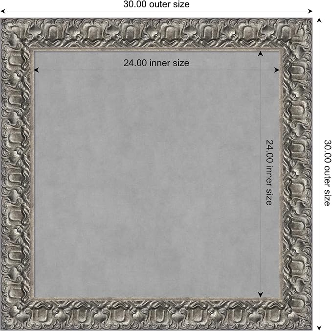 Amanti Art Silver Framed Magnetic Board 30x30 Medium Vision Board - Image 4