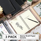 Yahenda 3 Pcs Spiral Notebook Bulk A5 Journal Lined 8.3'' x 5.5'' Writing - Image 4