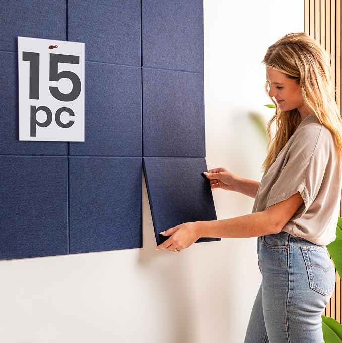 Large Cork Board Alternative | 15 Pack | Sizing Up to 59”x36”, Felt Wall Tiles - Image 2