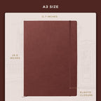 Beechmore Books A3 Sketchbook – 11.7x16.5 Premium Vegan Leather Bound Large - Image 4