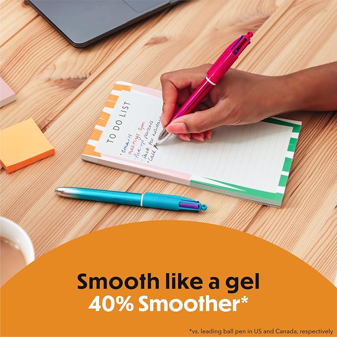 BIC 4 Color Smooth Gradient Retractable Ballpoint Pen - Image 6
