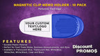 10 Magnetic Memo Holders Set - Image 2
