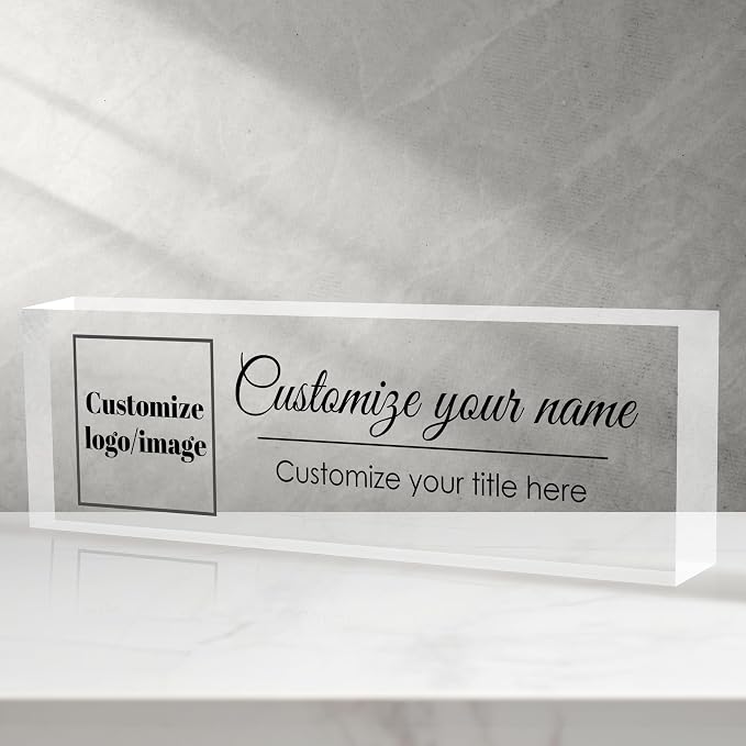 Custom Office Name Plate for Desk, Desk Name Plate Personalized, Personalized by Unknown
