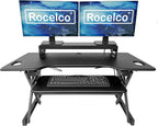 Rocelco 46" Large Height Adjustable Standing Desk Converter - Image 2