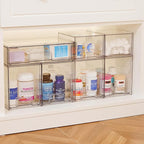 Vtopmart Clear Stackable Storage Drawers Set of 4, Plastic Organizer Bins - Image 2