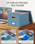 Oterri File Organizer with Lid, File Box, File Cabinet - Image 4