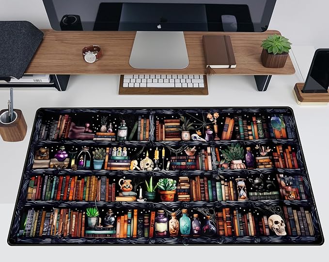 Desk Mat Forest Library Book Mouse Pad Big Desk Pad XXL Extended Gaming Large - Image 5