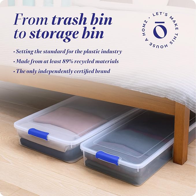 HOMZ 2-Pack Under Bed Storage, 60 Quart, and Towels - Image 7