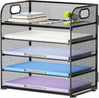 Marbrasse 5 Tier Paper Organizer Letter Tray, Mesh Desk File Organizer by Marbrasse