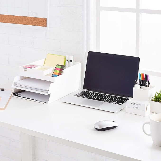 Amazon Basics Plastic Desk Organizer - Image 4