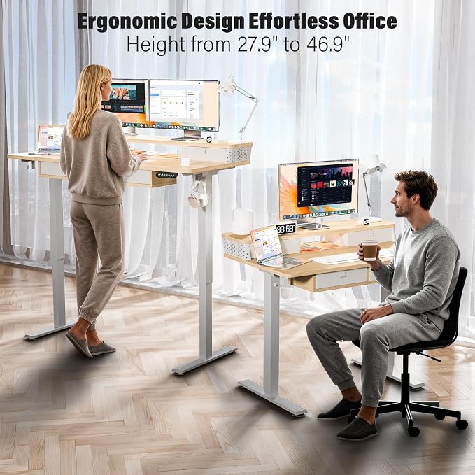 Kingant 48 x 24 Inch Electric Standing Desk - Image 3