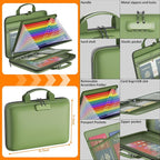 Fireproof File Organizer with Lock, Hard-Shell Case Fireproof Document Box with - Image 4