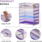 Marbrasse 6 Tier Paper Organizer Letter Tray - Image 4