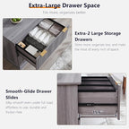 JXQTLINGMU 2 Drawer File Cabinet - Image 7