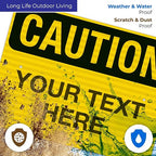 Custom Caution Sign, OSHA Sign, 18x24 Inches, 3M EGP Reflective .080 Aluminum - Image 5