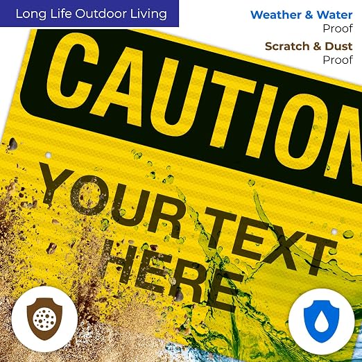 Custom Caution Sign, OSHA Sign, 18x24 Inches, 3M EGP Reflective .080 Aluminum - Image 5