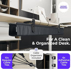 Ascrono Original No Drill Under Desk Cable Management Tray 14.1" - Image 5