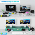 Spacrea Metal Desk Organizers and Accessories, Dual Monitor Stand Riser - Image 3