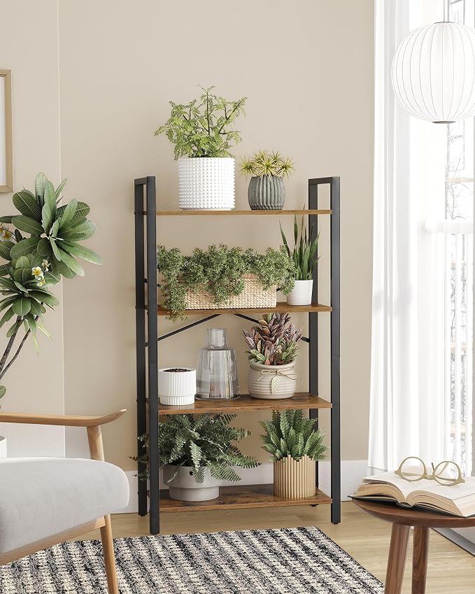 VASAGLE 4-Tier Bookshelf, Bookcase - Image 7