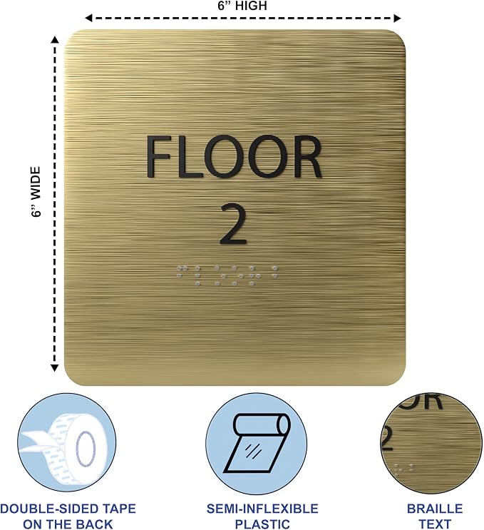 Modern Olive ADA Floor 2 Sign - Image 3