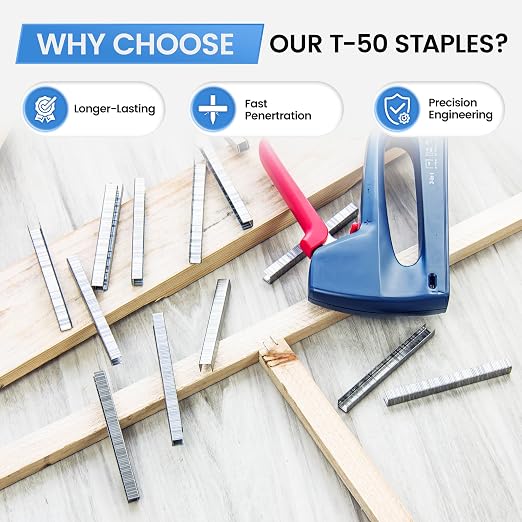 meite T-50 Heavy Duty Staples Marine, 3/8 Inch 304 Stainless Steel Staples - Image 7