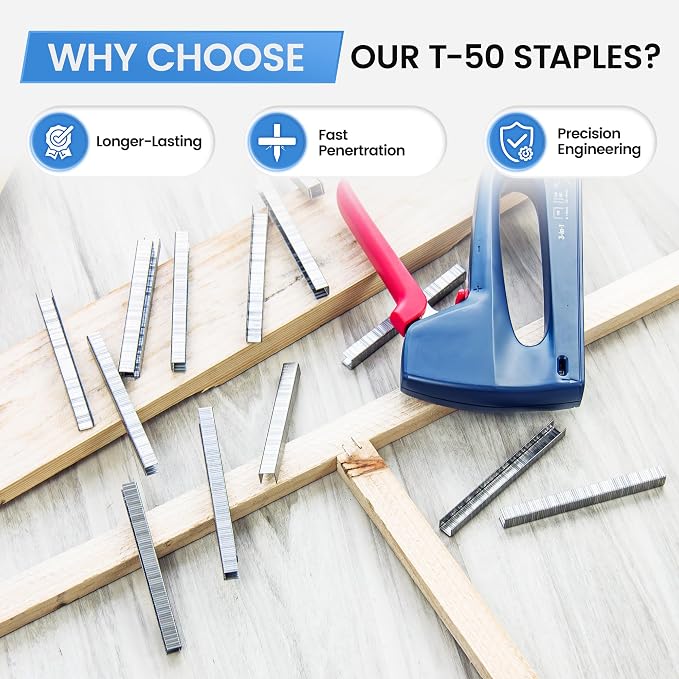 meite T-50 Heavy Duty Staples Marine, 1/2 Inch 304 Stainless Steel Staples - Image 7