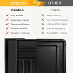 oridom Large Premium Bamboo Silverware Organizer - Image 6