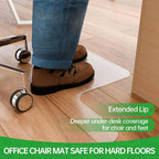 100pointONE Office Chair Mat for Hardwood Floor, Easy Glide Computer Chair - Image 5