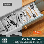 Silverware Organizer Large, Magnetic Connected Expandable 13 Slots Silverware - Image 7