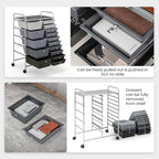 GLACER 15 Drawers Rolling Cart, Storage Cart - Image 7